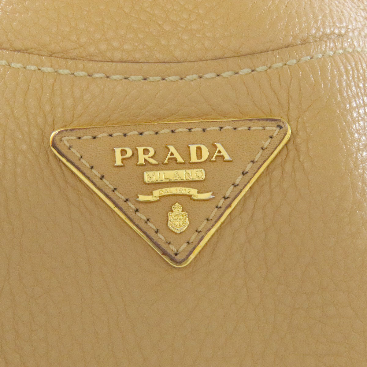 PRADA logo Handbag Leather Ladies [Used]