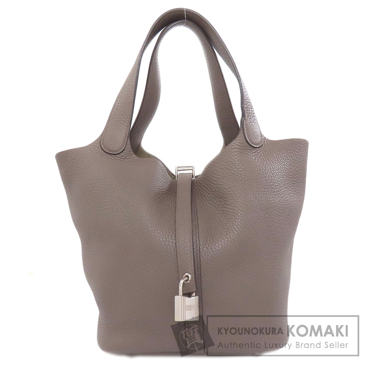 HERMES Picotin Lock MM Ethane SilverHardware Handbag Taurillon Clemence Ladies [Used]