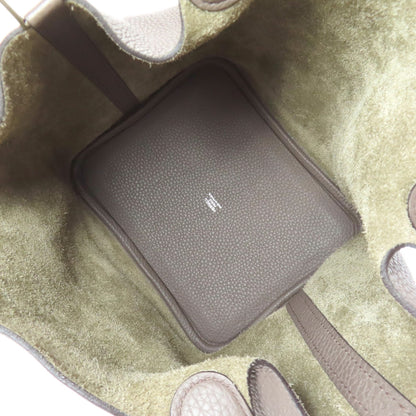 HERMES Picotin Lock MM Ethane SilverHardware Handbag Taurillon Clemence Ladies [Used]