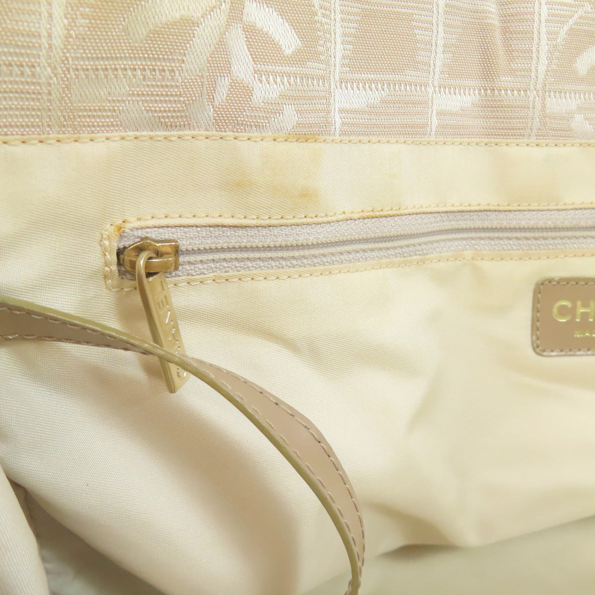 CHANEL New Travel Line MM Tote Bag Nylon jacquard Ladies [Used]