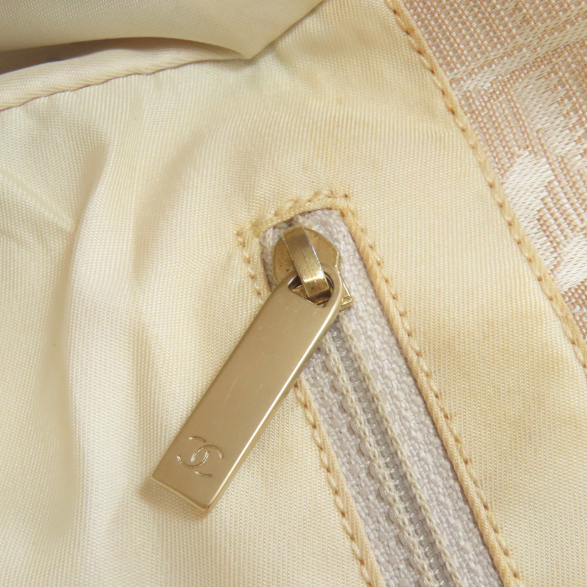 CHANEL New Travel Line MM Tote Bag Nylon jacquard Ladies [Used]