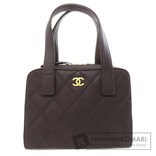 CHANEL COCO Mark Wild Stitch GoldHardware Handbag Calf Ladies [Used]