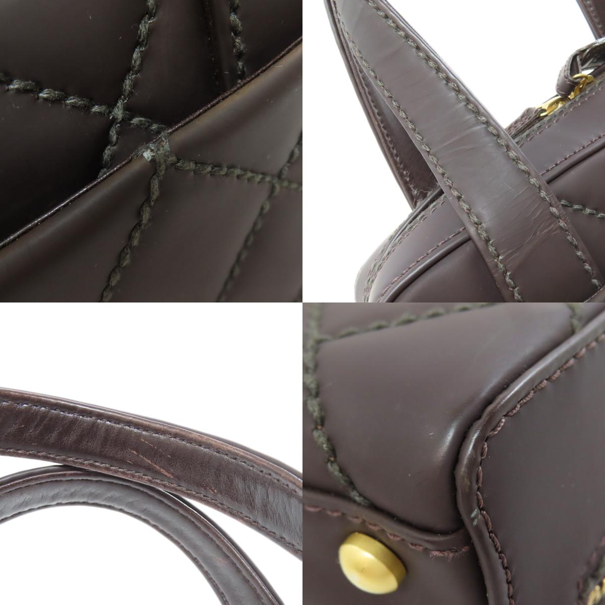 CHANEL COCO Mark Wild Stitch GoldHardware Handbag Calf Ladies [Used]