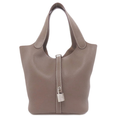 HERMES Picotin Lock MM Etoupe SilverHardware Handbag Taurillon Clemence Ladies [Used]