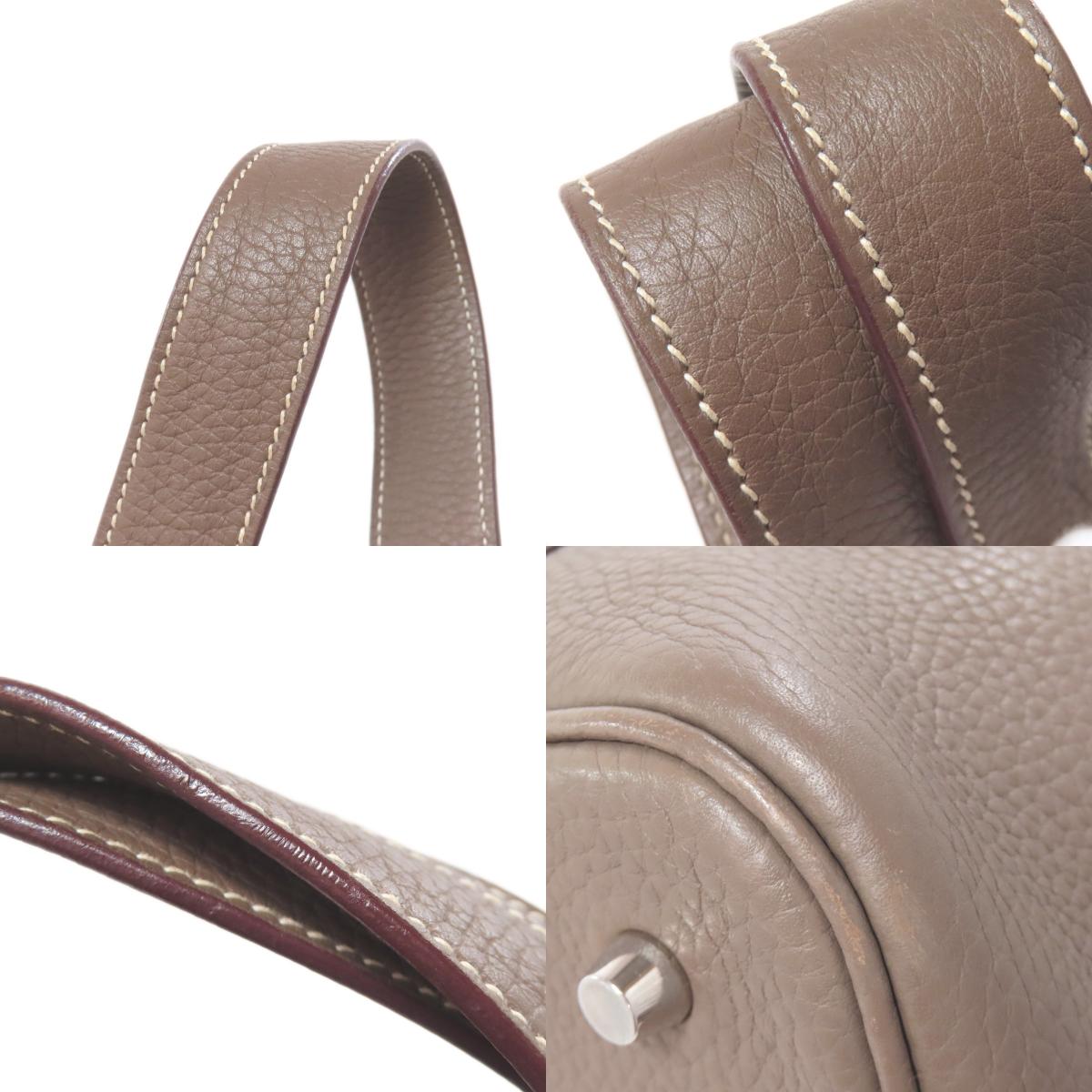 HERMES Picotin Lock MM Etoupe SilverHardware Handbag Taurillon Clemence Ladies [Used]