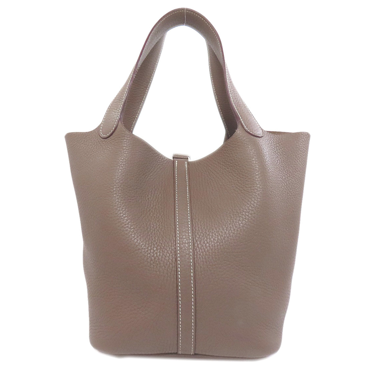 HERMES Picotin Lock MM Etoupe SilverHardware Handbag Taurillon Clemence Ladies [Used]