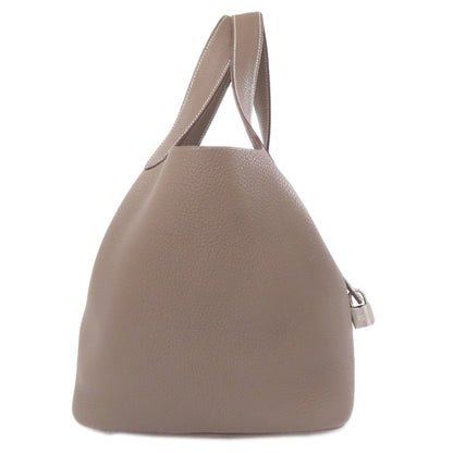HERMES Picotin Lock MM Etoupe SilverHardware Handbag Taurillon Clemence Ladies [Used]