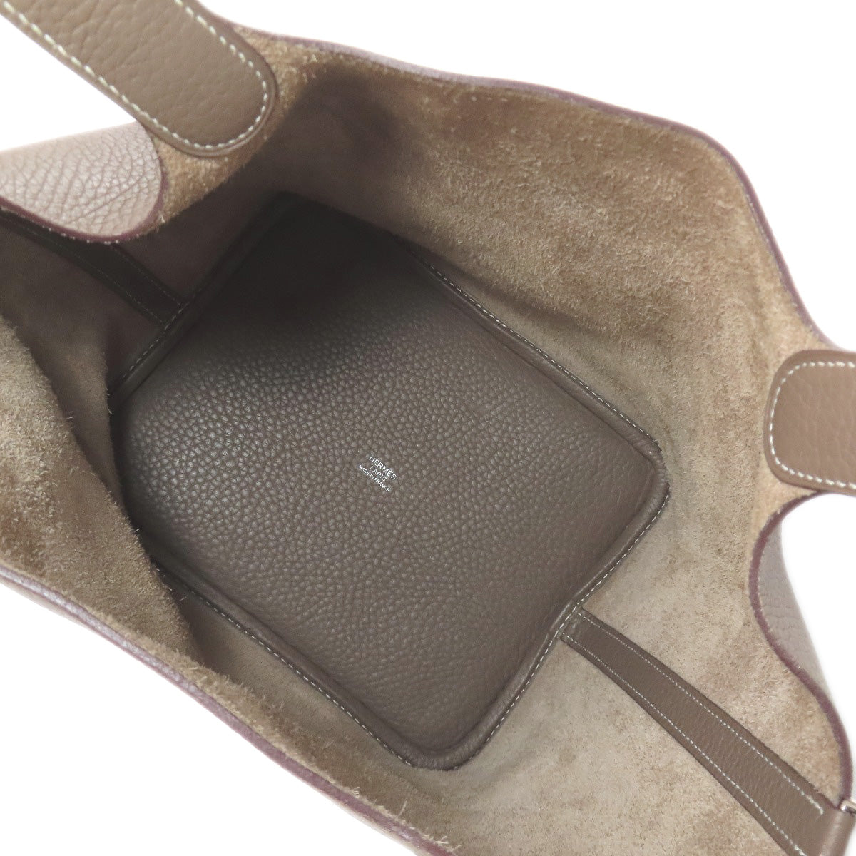 HERMES Picotin Lock MM Etoupe SilverHardware Handbag Taurillon Clemence Ladies [Used]