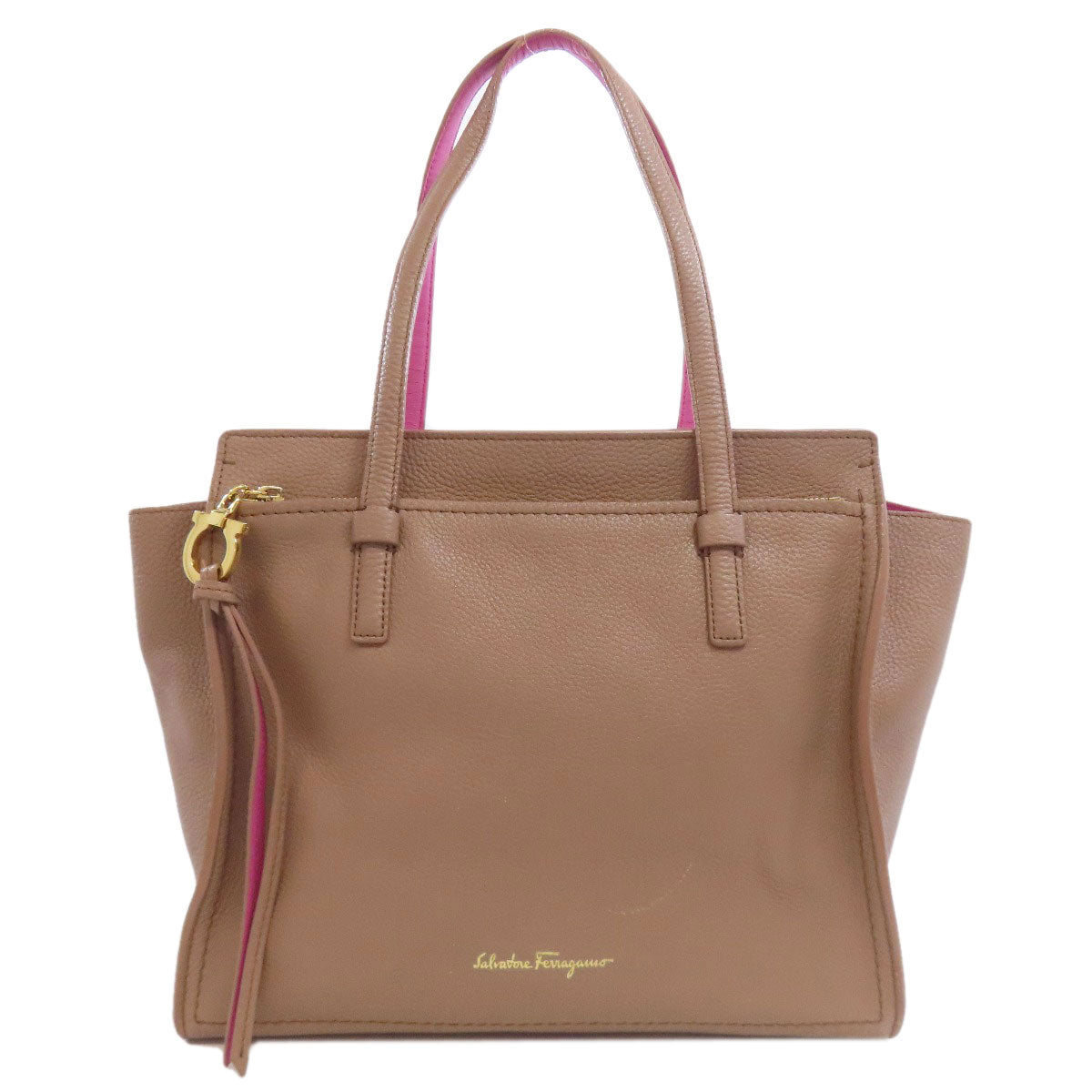 Salvatore Ferragamo Amy GanciniHardware Tote Bag Leather Ladies [Used]