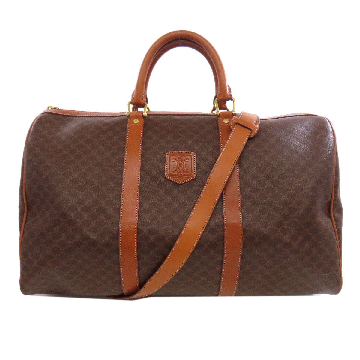 CELINE Macadam pattern Boston bag PVC Ladies [Used]