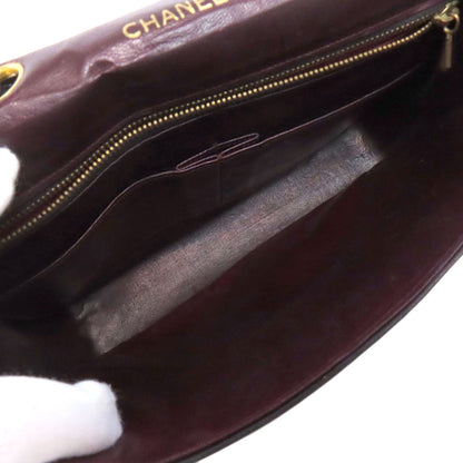 CHANEL ChainShoulder Bias Stitch GoldHardware Shoulder Bag Lambskin Ladies [Used]