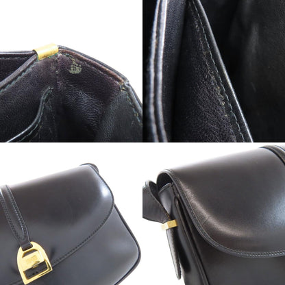 CELINE logo Shoulder Bag Leather Ladies [Used]