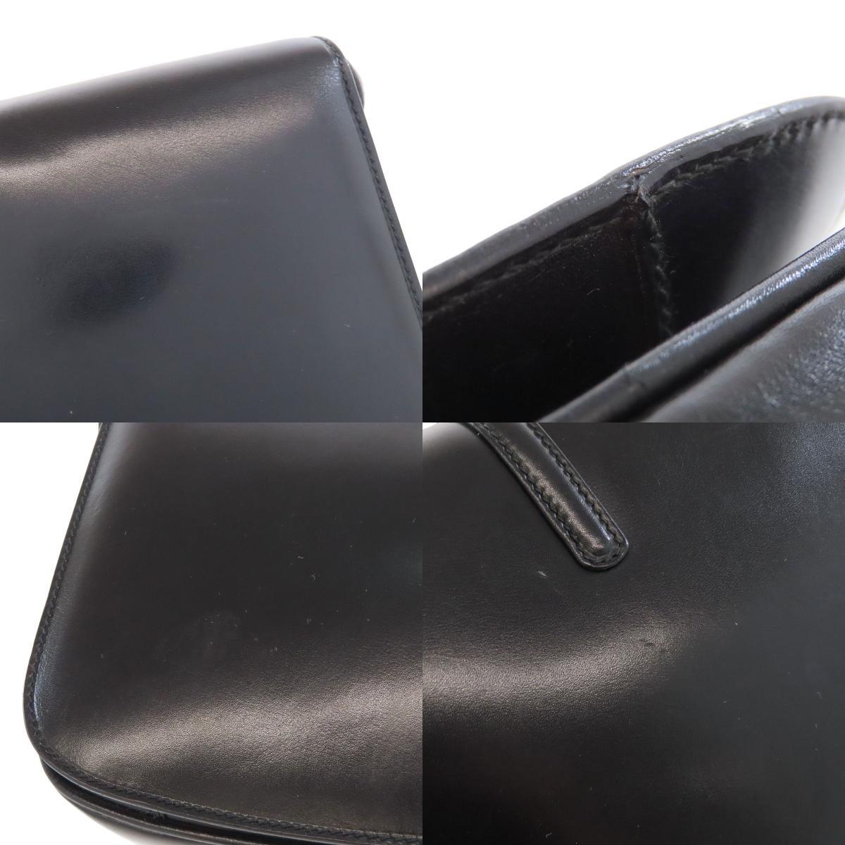 CELINE logo Shoulder Bag Leather Ladies [Used]