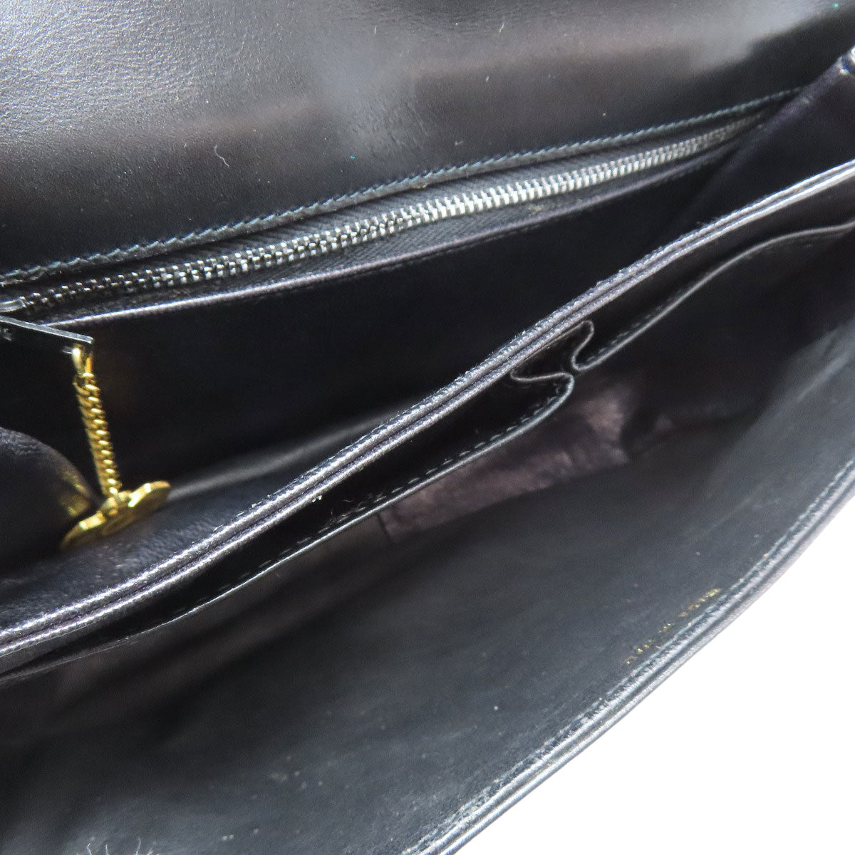 CELINE logo Shoulder Bag Leather Ladies [Used]