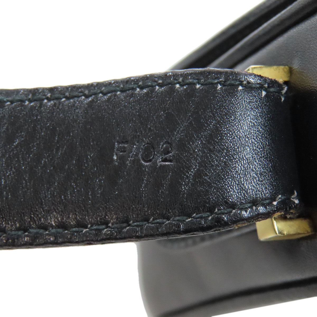 CELINE logo Shoulder Bag Leather Ladies [Used]