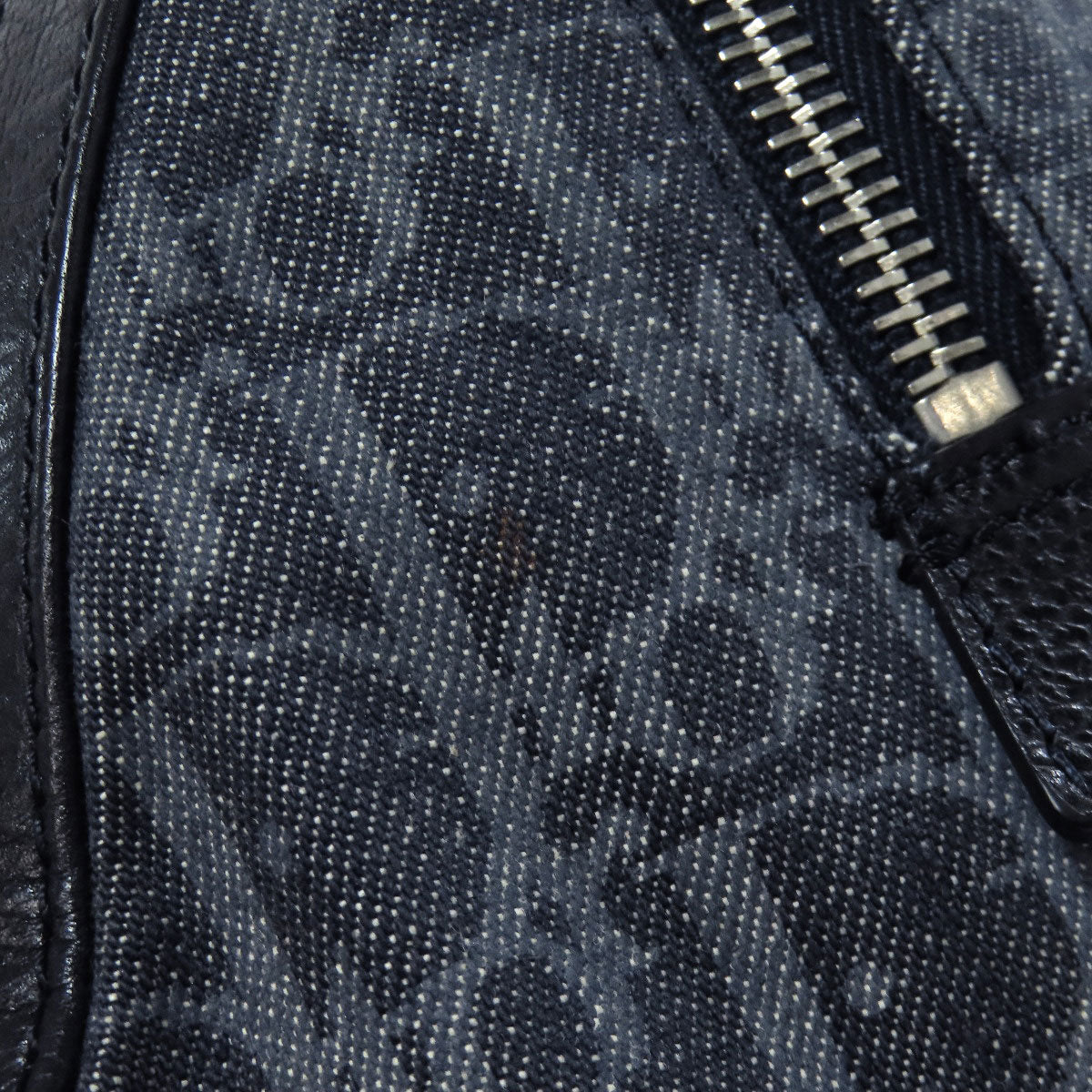 CHRISTIAN DIOR Trotter pattern Handbag Canvas LeatherLadies [Used]