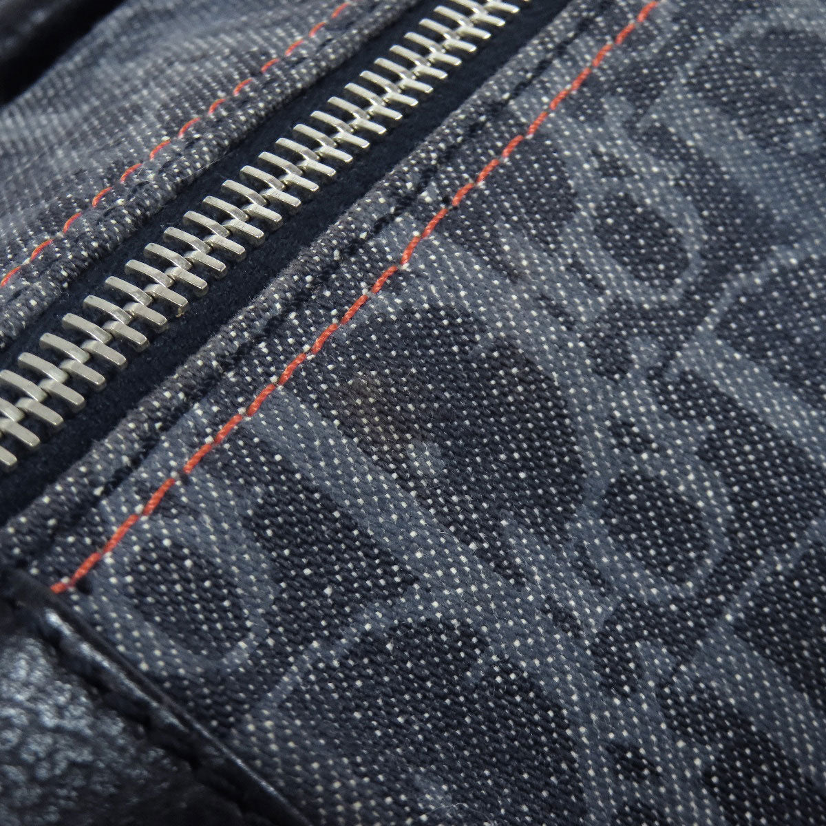 CHRISTIAN DIOR Trotter pattern Handbag Canvas LeatherLadies [Used]