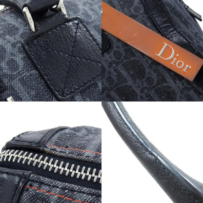 CHRISTIAN DIOR Trotter pattern Handbag Canvas LeatherLadies [Used]
