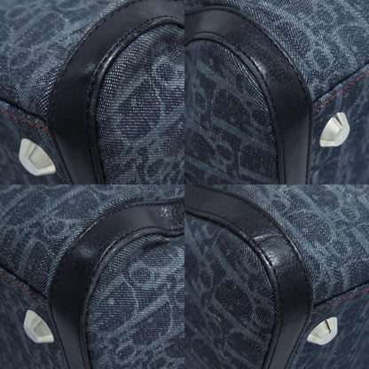CHRISTIAN DIOR Trotter pattern Handbag Canvas LeatherLadies [Used]