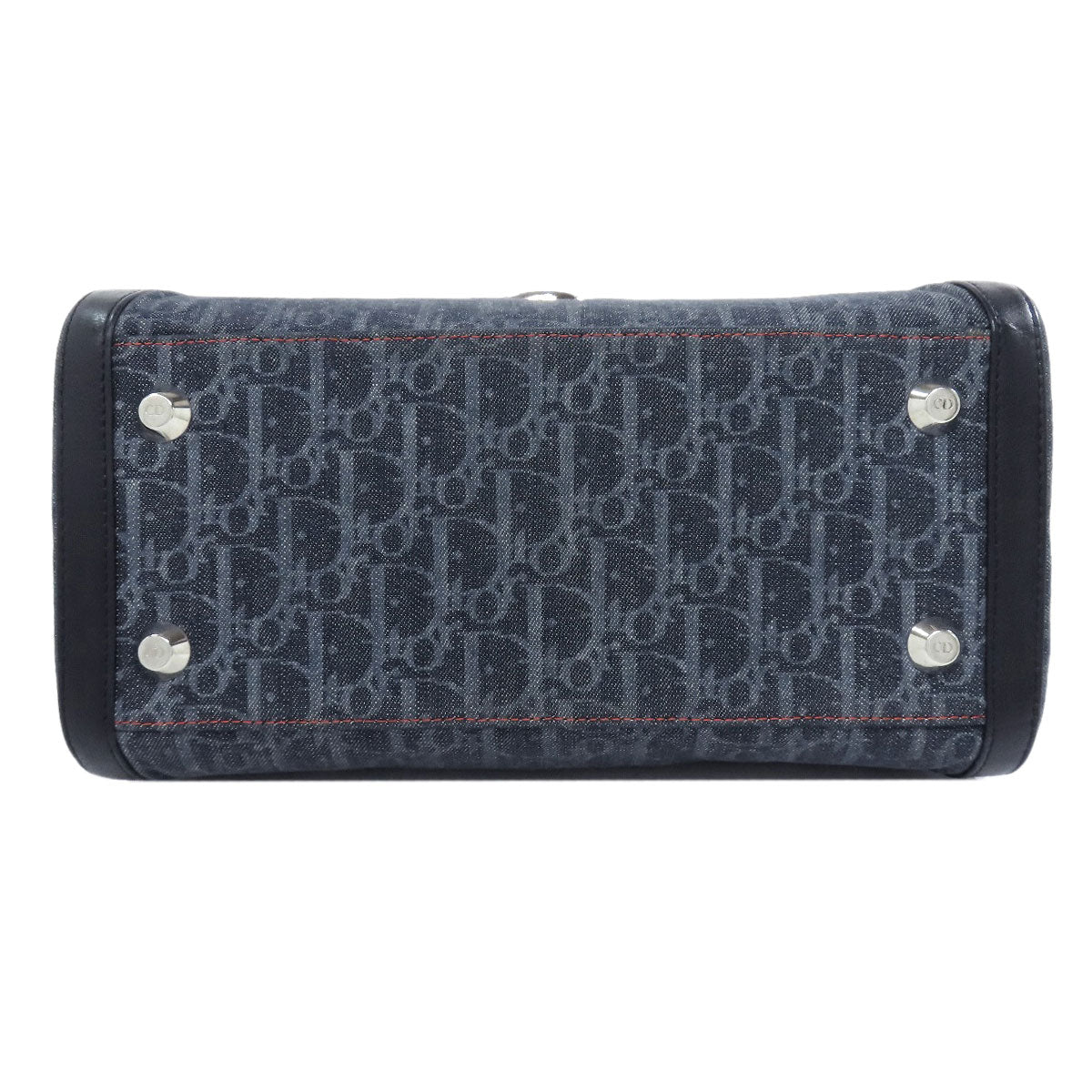 CHRISTIAN DIOR Trotter pattern Handbag Canvas LeatherLadies [Used]