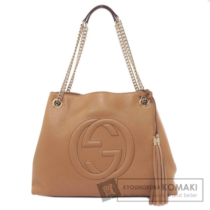 GUCCI 536196 Soho Outlet Interlocking G Tote Bag Leather Ladies [Used]