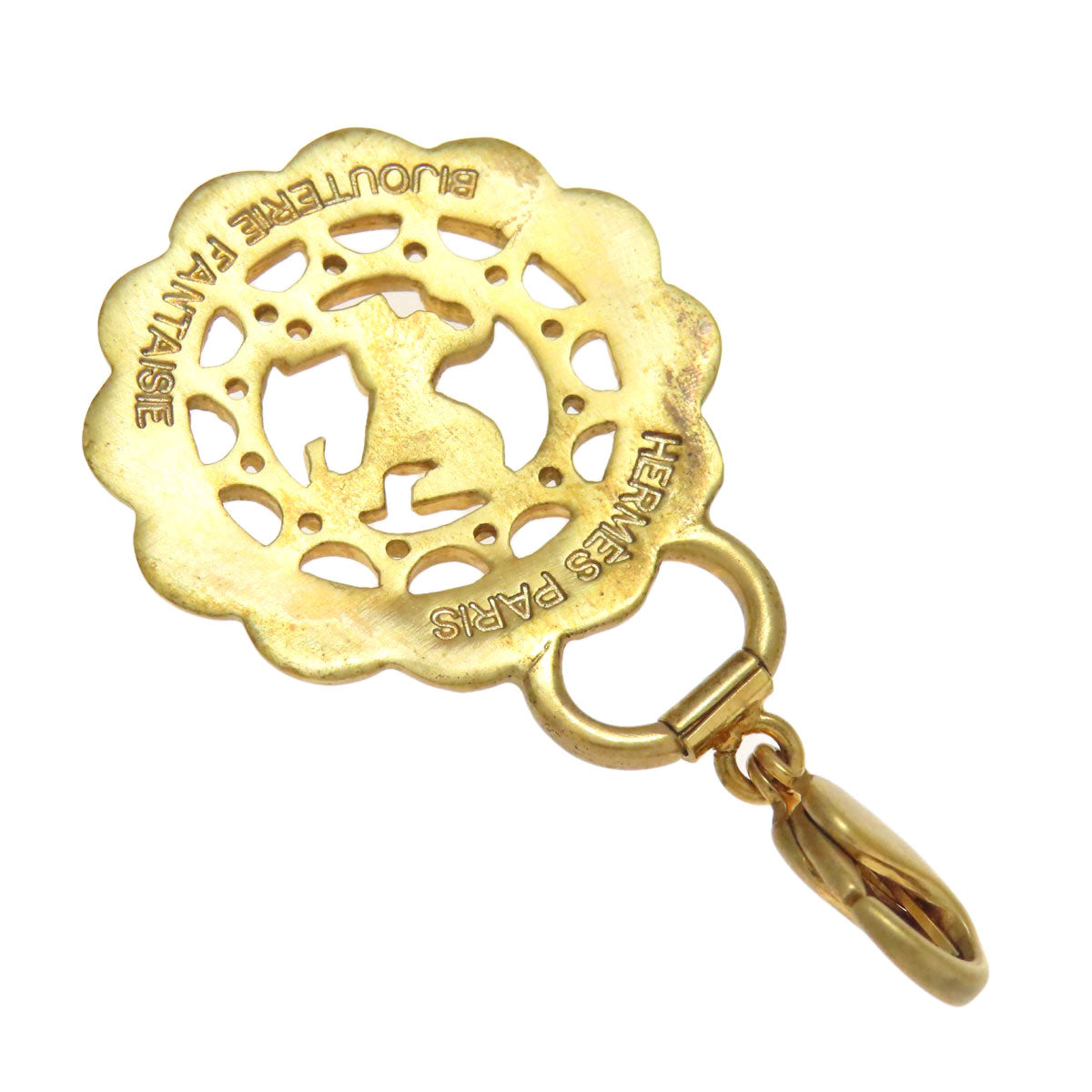 HERMES Horse motif Pendant top charm Metal Ladies [Used]