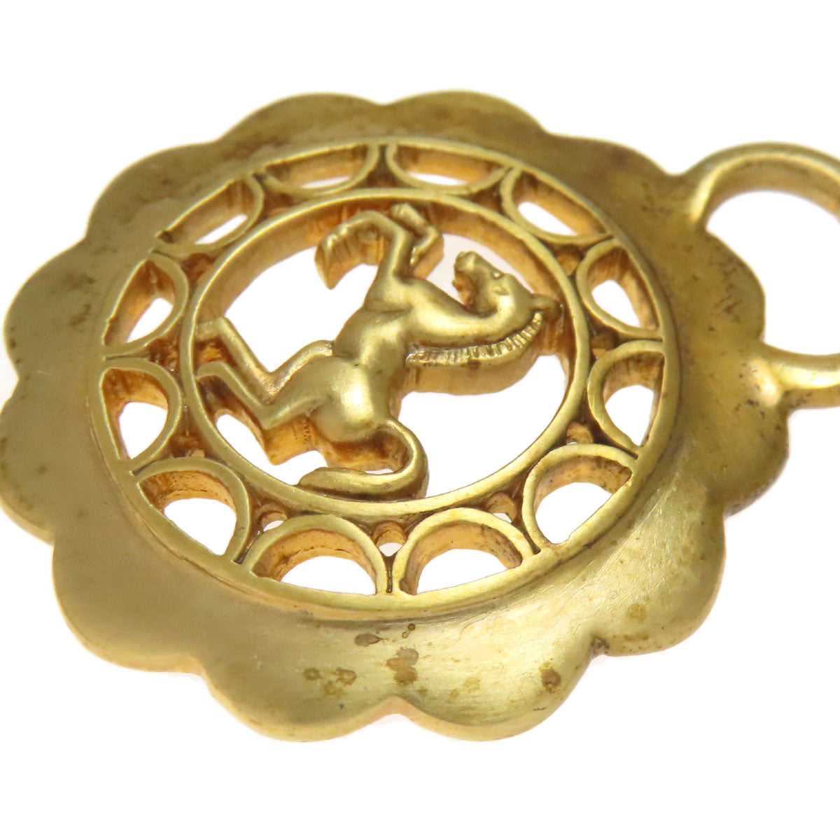 HERMES Horse motif Pendant top charm Metal Ladies [Used]