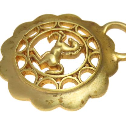 HERMES Horse motif Pendant top charm Metal Ladies [Used]