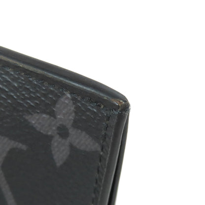 LOUIS VUITTON M80994 Zippy Dragonne Trunk Print coin purse Monogram Eclipse Ladies [Used]