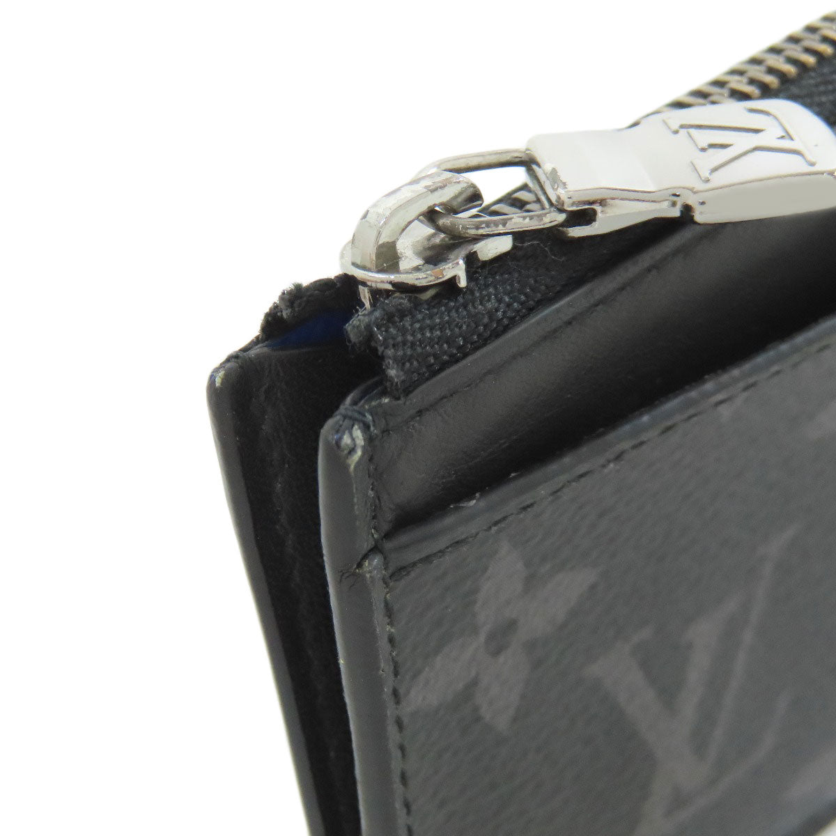 LOUIS VUITTON M80994 Zippy Dragonne Trunk Print coin purse Monogram Eclipse Ladies [Used]