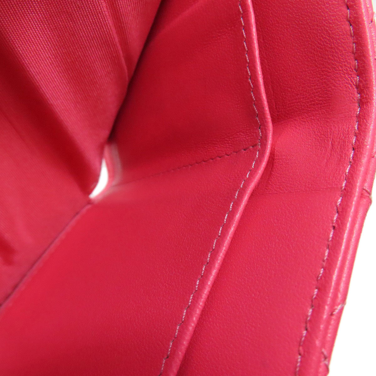 CHANEL Tri-fold Boy Chanel GoldHardware Bifold Wallet with Coin Pocket Calf Ladies [Used]