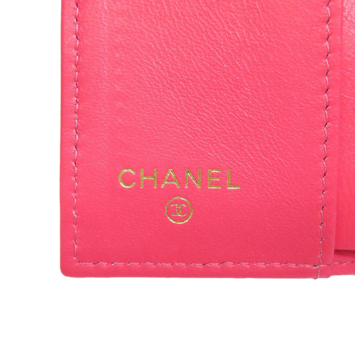 CHANEL Tri-fold Boy Chanel GoldHardware Bifold Wallet with Coin Pocket Calf Ladies [Used]