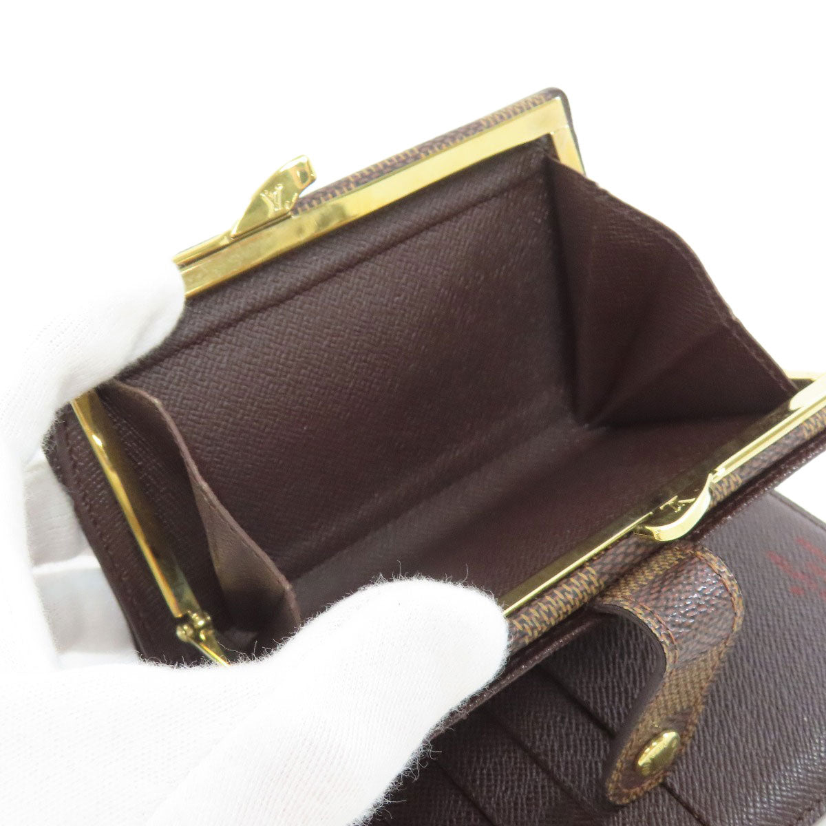 LOUIS VUITTON N61664 PortomonÃ© Vienova Bifold Wallet with Coin Pocket Damier canvas Ladies [Used]