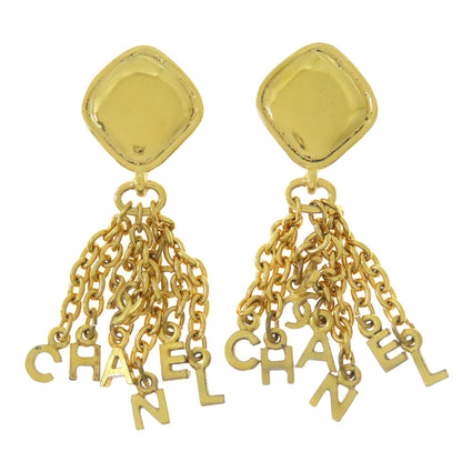 CHANEL Logo Chain Earring Metal Ladies [Used]