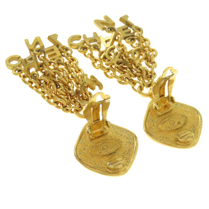 CHANEL Logo Chain Earring Metal Ladies [Used]