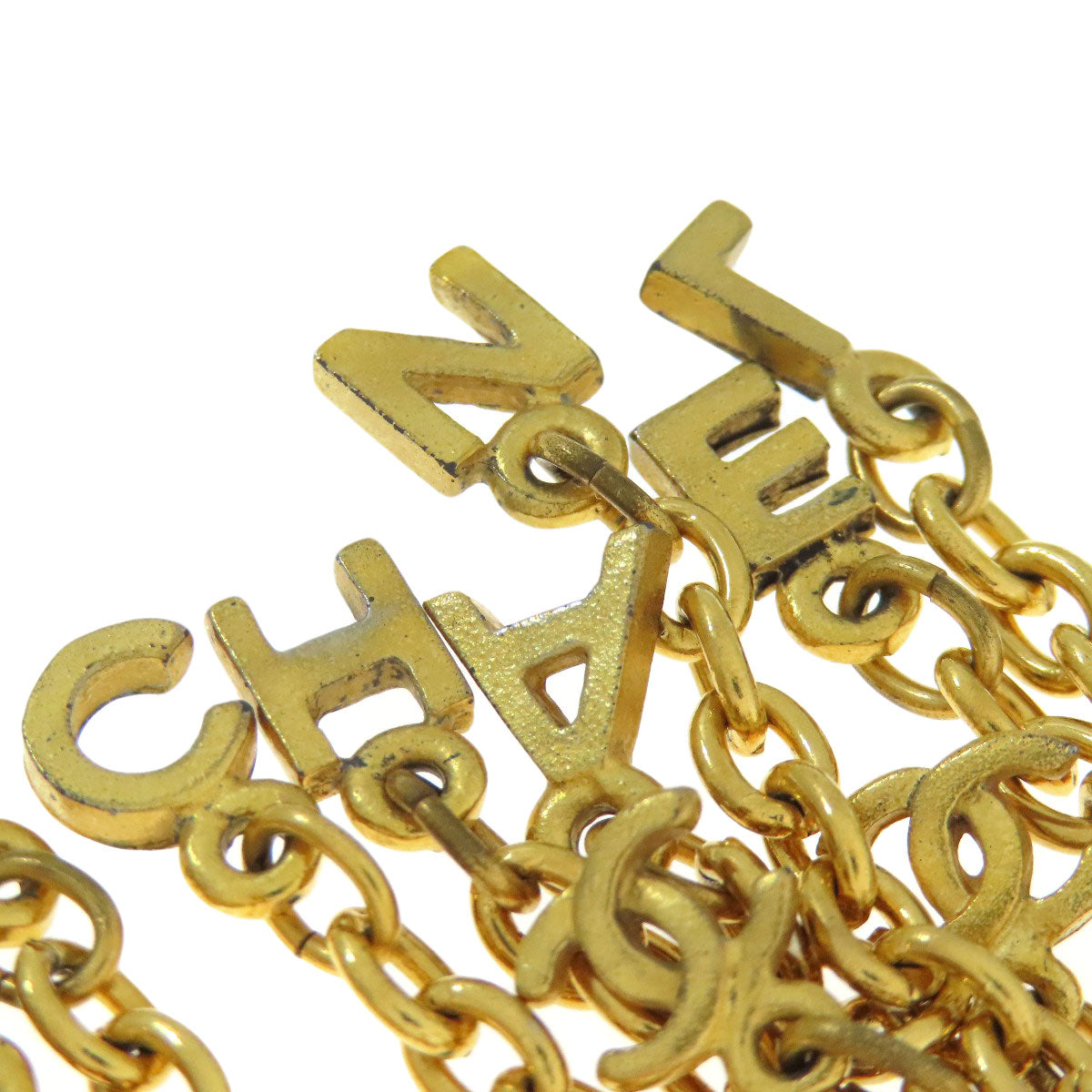 CHANEL Logo Chain Earring Metal Ladies [Used]