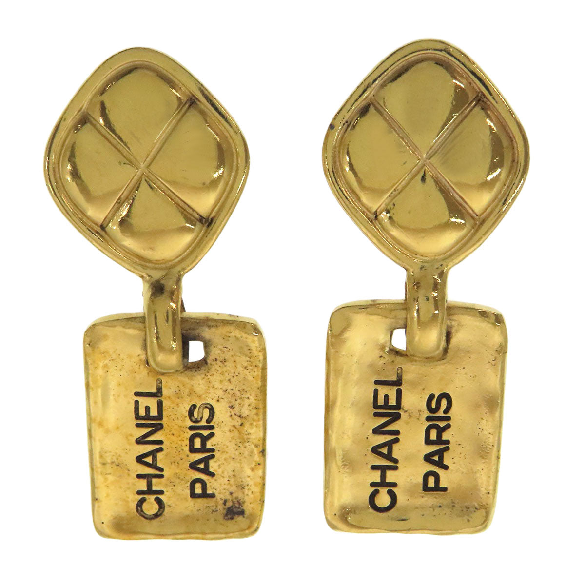 CHANEL Matelasse logo Earring Metal Ladies [Used]