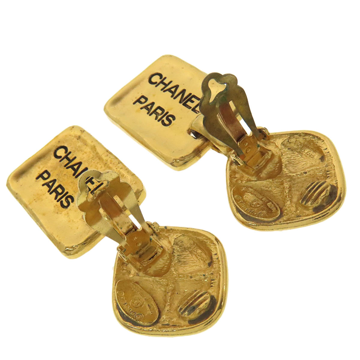 CHANEL Matelasse logo Earring Metal Ladies [Used]