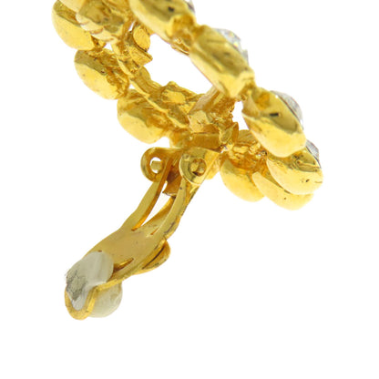CHANEL COCO Mark rhinestone Earring Metal Ladies [Used]