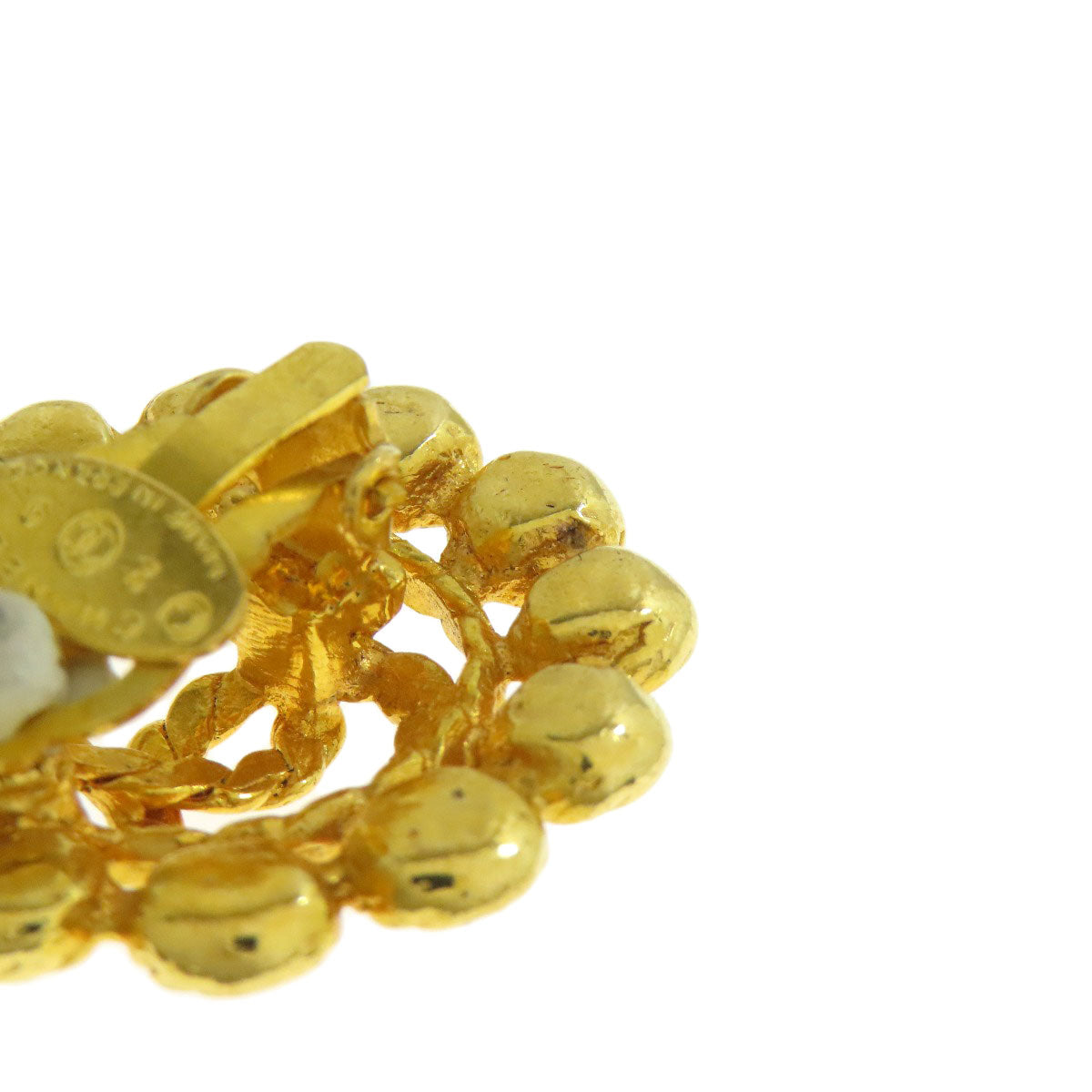 CHANEL COCO Mark rhinestone Earring Metal Ladies [Used]