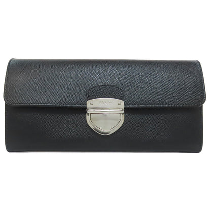 PRADA 1M1037 logo Long wallet (with coin pocket) Safiano Ladies [Used]