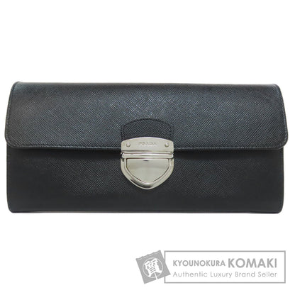 PRADA 1M1037 logo Long wallet (with coin pocket) Safiano Ladies [Used]
