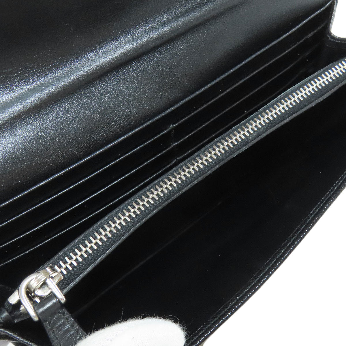 PRADA 1M1037 logo Long wallet (with coin pocket) Safiano Ladies [Used]