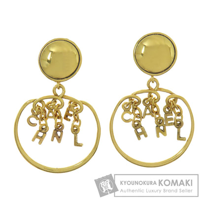 CHANEL Logo hoop Earring Metal Ladies [Used]