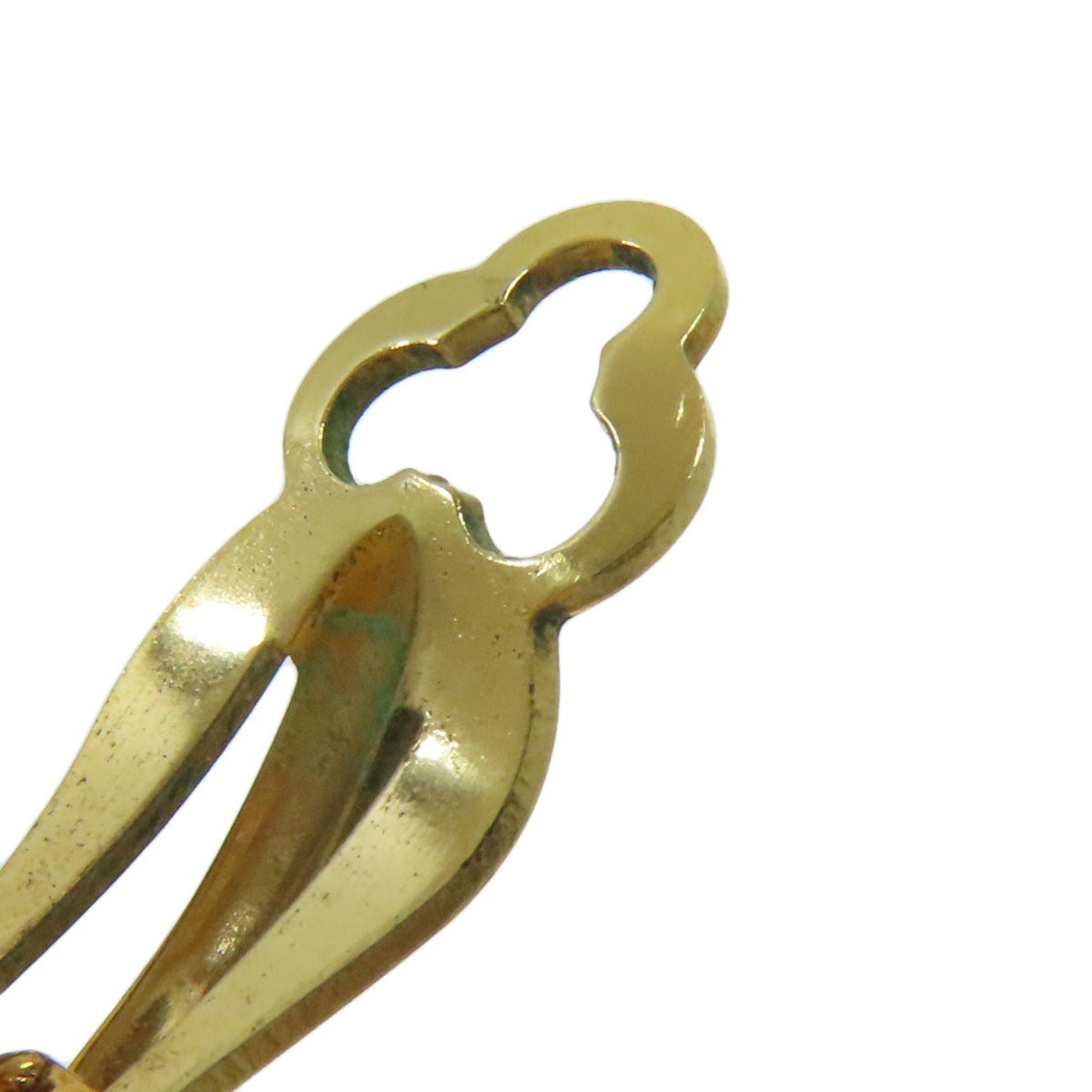 CHANEL Logo hoop Earring Metal Ladies [Used]