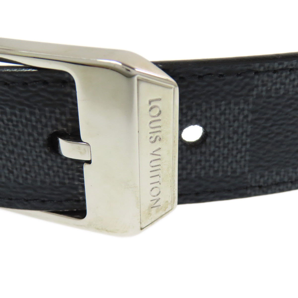 LOUIS VUITTON M6834 Saintur belt Damier canvas mens [Used]