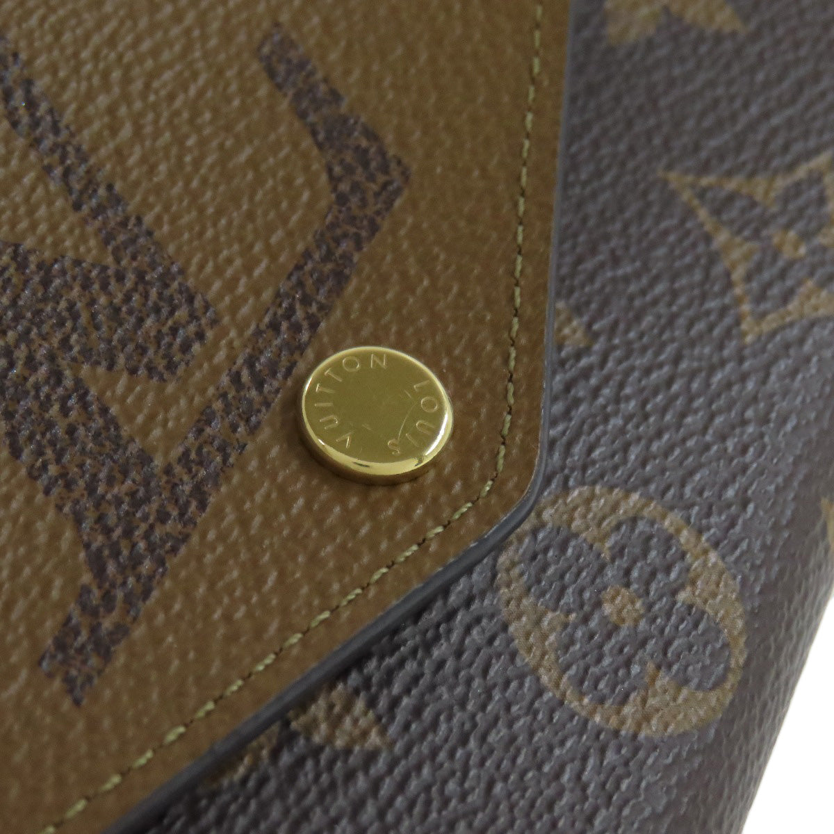 LOUIS VUITTON M80726 Portefeiulle Â· Sarah Long wallet (with coin pocket) Monogram reverse Ladies [Used]