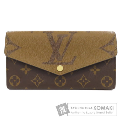 LOUIS VUITTON M80726 Portefeiulle Â· Sarah Long wallet (with coin pocket) Monogram reverse Ladies [Used]