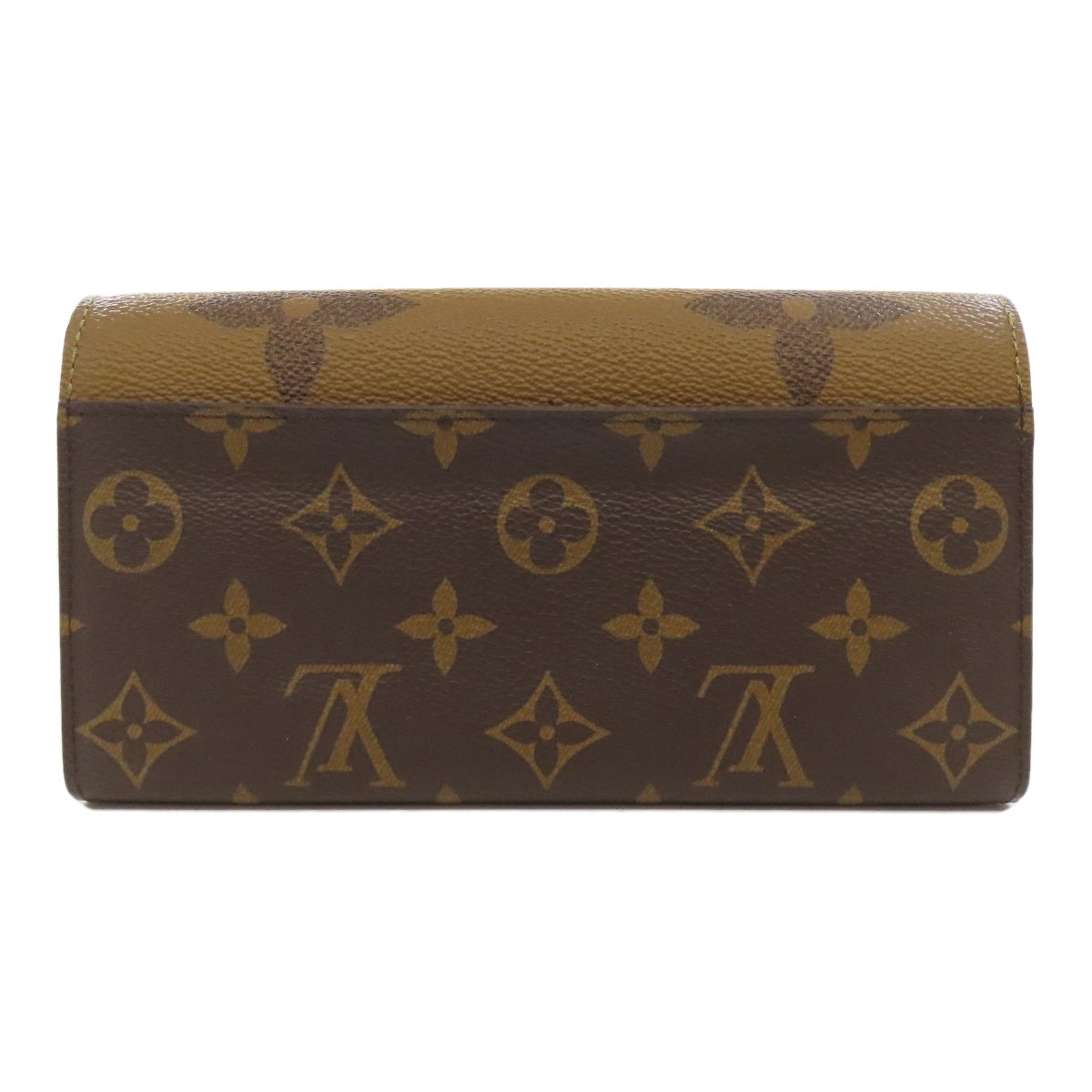 LOUIS VUITTON M80726 Portefeiulle Â· Sarah Long wallet (with coin pocket) Monogram reverse Ladies [Used]