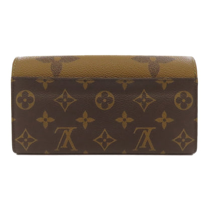 LOUIS VUITTON M80726 Portefeiulle Â· Sarah Long wallet (with coin pocket) Monogram reverse Ladies [Used]